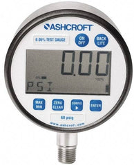 Ashcroft - 3" Dial, 1/4 Thread, 0-3,000 Scale Range, Pressure Gauge - Lower Connection Mount, Accurate to 0.05% of Scale - Americas Tooling