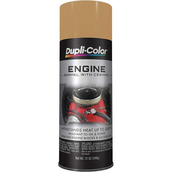 Dupli-Color - 12 oz Cummins Beige Automotive Heat Resistant Paint - Gloss Finish, 500°F Max Temp, Comes in Aerosol Can - Americas Tooling