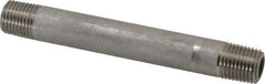 Merit Brass - Schedule 80, 1/4" Pipe x 4" Long, Grade 304/304L Stainless Steel Pipe Nipple - Seamless & Threaded - Americas Tooling