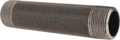 Made in USA - Schedule 80, 1-1/4" Diam x 7" Long Black Pipe Nipple - Threaded - Americas Tooling