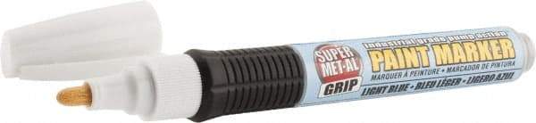 Super Met-Al - Light Blue Paint Marker - Fiber Tip, Oil Based - Americas Tooling