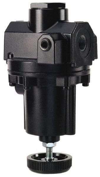 ARO/Ingersoll-Rand - 3/8 NPT Port, 200 CFM, Zinc Diaphragm Operated Regulator - 0 to 60 psi Range, 400 Max psi Supply Pressure, 1/4" Gauge Port Thread, 3.62" Wide x 7.2" High - Americas Tooling