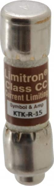 Cooper Bussmann - 600 VAC, 15 Amp, Fast-Acting General Purpose Fuse - Fuse Holder Mount, 1-1/2" OAL, 200 at AC (RMS) kA Rating, 13/32" Diam - Americas Tooling