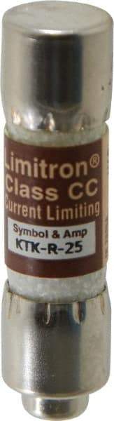 Cooper Bussmann - 600 VAC, 25 Amp, Fast-Acting General Purpose Fuse - Fuse Holder Mount, 1-1/2" OAL, 200 at AC (RMS) kA Rating, 13/32" Diam - Americas Tooling