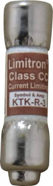 Cooper Bussmann - 600 VAC, 3 Amp, Fast-Acting General Purpose Fuse - Fuse Holder Mount, 1-1/2" OAL, 200 at AC (RMS) kA Rating, 13/32" Diam - Americas Tooling