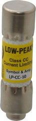 Cooper Bussmann - 150 VDC, 600 VAC, 10 Amp, Time Delay General Purpose Fuse - Fuse Holder Mount, 1-1/2" OAL, 20 at DC, 200 at AC (RMS) kA Rating, 13/32" Diam - Americas Tooling