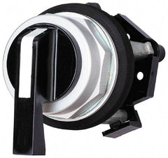 Eaton Cutler-Hammer - 30-1/2mm Mount Hole, 3 Position, Lever Operated, Selector Switch Only - Black, Momentary (MO) - Maintained (MA) - Maintained (MA), Nonilluminated, Oil and Watertight - Americas Tooling