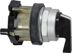 Eaton Cutler-Hammer - 30-1/2mm Mount Hole, 2 Position, Lever Operated, Selector Switch Only - Black, Maintained (MA) - Maintained (MA), Nonilluminated, Oil and Watertight - Americas Tooling