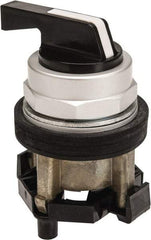 Eaton Cutler-Hammer - 30-1/2mm Mount Hole, 3 Position, Lever Operated, Selector Switch Only - Black, Maintained (MA) - Maintained (MA) - Maintained (MA), Nonilluminated, Oil and Watertight - Americas Tooling