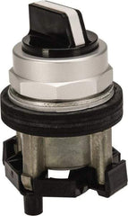 Eaton Cutler-Hammer - 30-1/2mm Mount Hole, 2 Position, Knob Operated, Selector Switch Only - Black, Maintained (MA) - Momentary (MO), Nonilluminated, Oil and Watertight - Americas Tooling