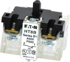 Eaton Cutler-Hammer - NC, 1 to 500 mA, Electrical Switch Contact Block - 5 to 28 Volt, 30-1/2mm Hole, For Use with Indicating Lights, Pushbuttons - Americas Tooling