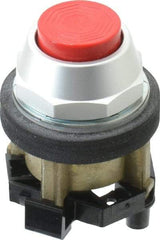 Eaton Cutler-Hammer - 30-1/2mm Mount Hole, Extended Straight, Pushbutton Switch Only - Round, Red Pushbutton, Nonilluminated, Momentary (MO), Corrosion Resistant, Oiltight and Watertight - Americas Tooling