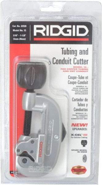 Ridgid - 3/16" to 1-1/8" Pipe Capacity, Screw Feed Tubing Cutter - Cuts Copper, Aluminum, Brass - Americas Tooling