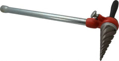 Ridgid - 1/4 to 2 Pipe Capacity, Spiral Pipe Reamer with Handle - Cuts Metallic Tubing - Americas Tooling