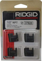 Ridgid - 1/2-14 NPT, Right Hand, Alloy Steel, Pipe Threader Die - Ridgid OO-R, 11-R, 12-R, O-R, 11-R Ratchet Threaders or 30A, 31A 3-Way Pipe Threaders Compatibility - Exact Industrial Supply