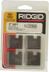 Ridgid - 2 - 11-1/2 NPT, Right Hand, High Speed Steel, Pipe Threader Die - Ridgid OO-R, 11-R, 12-R, O-R, 11-R Ratchet Threaders or 30A, 31A 3-Way Pipe Threaders Compatibility - Exact Industrial Supply