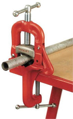 Ridgid - 1/8" to 2-1/2" Pipe Capacity, Portable Kit Yoke Vise - Americas Tooling