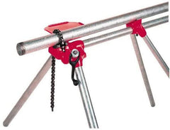 Ridgid - 1/8" to 5" Pipe Capacity, Top Screw Stand Chain Vise - Americas Tooling