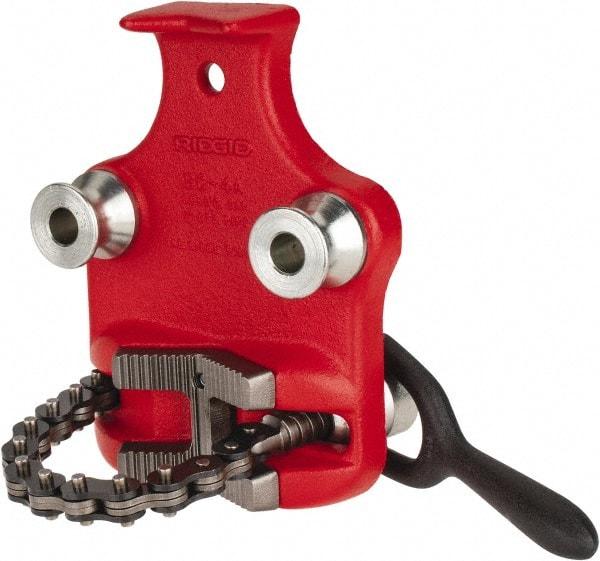 Ridgid - 1/8" to 4" Pipe Capacity, Bottom Screw Bench Chain Vise - Americas Tooling