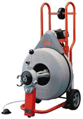 Ridgid - Electric Battery Drain Cleaning Machine - For 3" to 8" Pipe, 100' Cable, 200 Max RPM - Americas Tooling