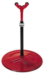 Ridgid - 1/4" to 6" Pipe Capacity, Adjustable Pipe Stand with Plain Support Head - 23" to 33" High, 2,500 Lb Capacity - Americas Tooling