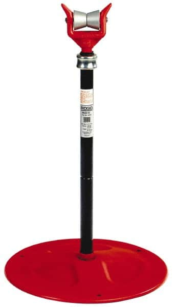 Ridgid - 6" Pipe Capacity, Adjustable Pipe Stand with Plain Support Head - 32" to 41" High, 2,500 Lb Capacity - Americas Tooling