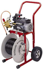 Ridgid - Electric Battery Drain Cleaning Machine - For 1-1/4" to 4" Pipe, 110' Cable - Americas Tooling