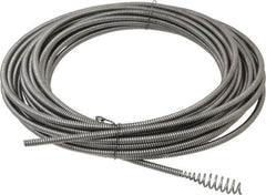 Ridgid - 5/16" x 50' Drain Cleaning Machine Cable - Bulb Auger, 3/4" to 1-1/2" Pipe, Use with Models K39, K40 & K50 - Americas Tooling