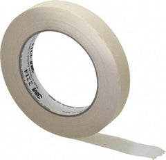 3M - 3/4" Wide x 60 Yd Long Tan Paper Masking Tape - Series 2214, 5.4 mil Thick, 23 In/Lb Tensile Strength - Americas Tooling