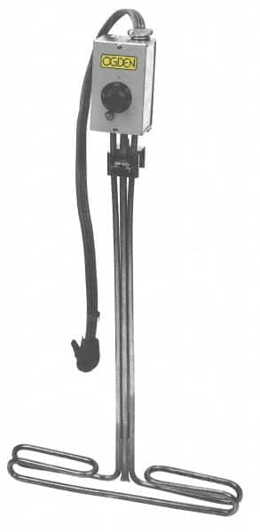 Made in USA - 120 Volt, 1 Phase, 1,500 Watt, T Type Sink Sanitizer Heater - 26" Leg Length - Americas Tooling