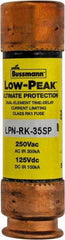 Cooper Bussmann - 125 VDC, 250 VAC, 35 Amp, Time Delay General Purpose Fuse - Bolt-on Mount, 76.2mm OAL, 100 at DC, 300 at AC (RMS) kA Rating, 13/16" Diam - Americas Tooling