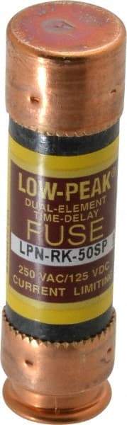 Cooper Bussmann - 125 VDC, 250 VAC, 50 Amp, Time Delay General Purpose Fuse - Fuse Holder Mount, 76.2mm OAL, 100 at DC, 300 at AC (RMS) kA Rating, 13/16" Diam - Americas Tooling