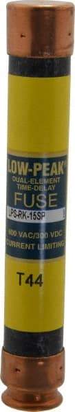 Cooper Bussmann - 300 VDC, 600 VAC, 15 Amp, Time Delay General Purpose Fuse - Fuse Holder Mount, 127mm OAL, 100 at DC, 300 at AC (RMS) kA Rating, 13/16" Diam - Americas Tooling