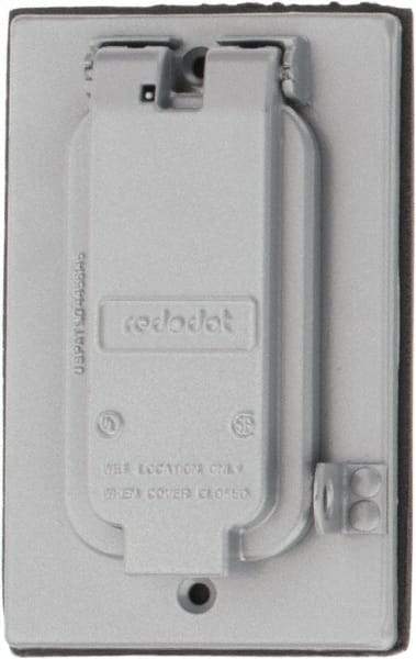 Thomas & Betts - Electrical Outlet Box Aluminum GFCI Receptacle Cover - Includes Gasket & Screw - Americas Tooling