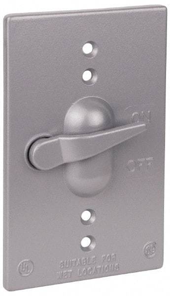 Thomas & Betts - Electrical Outlet Box Aluminum Switch Cover - Includes Gasket & Screw - Americas Tooling