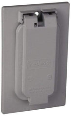 Thomas & Betts - Electrical Outlet Box Aluminum GFCI Receptacle Cover - Includes Gasket & Screw - Americas Tooling