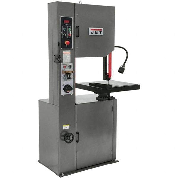 Jet - 20 Inch Throat Capacity, Variable Speed Pulley Vertical Bandsaw - 390 to 3280 (High), 65 to 555 (Low) SFPM, 2 HP, Three Phase - Americas Tooling