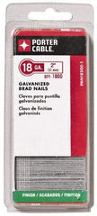 Porter-Cable - 18 Gauge 3/4" Long Brad Nails for Power Nailers - Grade 2 Steel, Galvanized Finish, Brad Head, Chisel Point - Americas Tooling