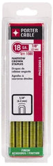 Porter-Cable - 5/8" Long x 1/4" Wide, 18 Gauge Narrow Crown Construction Staple - Grade 2 Steel, Galvanized Finish - Americas Tooling