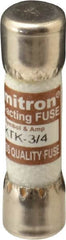 Cooper Bussmann - 600 VAC, 0.75 Amp, Fast-Acting General Purpose Fuse - Fuse Holder Mount, 1-1/2" OAL, 100 at AC kA Rating, 13/32" Diam - Americas Tooling