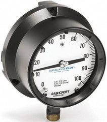 Ashcroft - 6" Dial, 1/2 Thread, 0-15 Scale Range, Pressure Gauge - Lower Connection Mount, Accurate to 0.5% of Scale - Americas Tooling