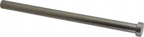 Gibraltar - 1/2" Pin Diam, 3/4" Head Diam x 1/4" Head Height, 8" OAL, Straight Ejector Pin - Steel, 7-3/4" Pin Length - Americas Tooling