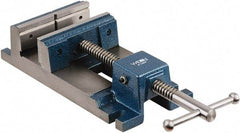 Wilton - 4-3/4" Jaw Opening Capacity x 1-1/2" Throat Depth, Horizontal Drill Press Vise - 4-1/2" Wide x 1-1/2" High Jaw, Stationary Base, Rapid Action, Steel - Americas Tooling