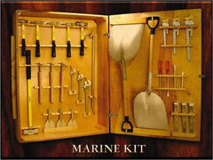 Ampco - 28 Piece Marine Tool Set - Comes in Wood Case - Americas Tooling