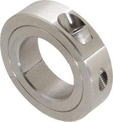 Climax Metal Products - 1-5/16" Bore, Stainless Steel, Two Piece Two Piece Split Shaft Collar - 2-1/4" Outside Diam, 9/16" Wide - Americas Tooling