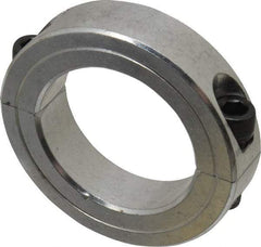 Climax Metal Products - 1-7/8" Bore, Aluminum, Two Piece Two Piece Split Shaft Collar - 2-7/8" Outside Diam, 11/16" Wide - Americas Tooling