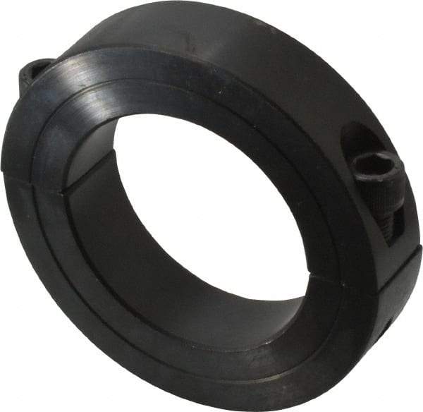 Climax Metal Products - 2-1/16" Bore, Steel, Two Piece Two Piece Split Shaft Collar - 3-1/4" Outside Diam, 3/4" Wide - Americas Tooling