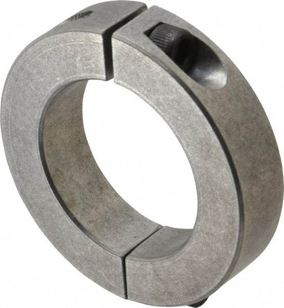 Climax Metal Products - 2-1/16" Bore, Aluminum, Two Piece Two Piece Split Shaft Collar - 3-1/4" Outside Diam, 3/4" Wide - Americas Tooling