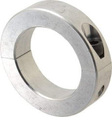 Climax Metal Products - 2-1/2" Bore, Aluminum, Two Piece Two Piece Split Shaft Collar - 3-3/4" Outside Diam, 7/8" Wide - Americas Tooling