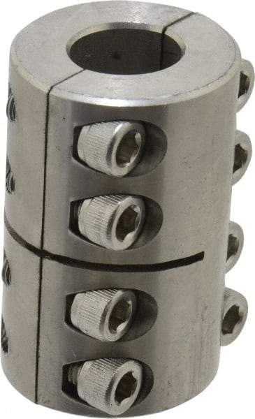 Climax Metal Products - 3/4" Inside x 1-1/2" Outside Diam, Two Piece Rigid Coupling without Keyway - 2-1/4" Long - Americas Tooling